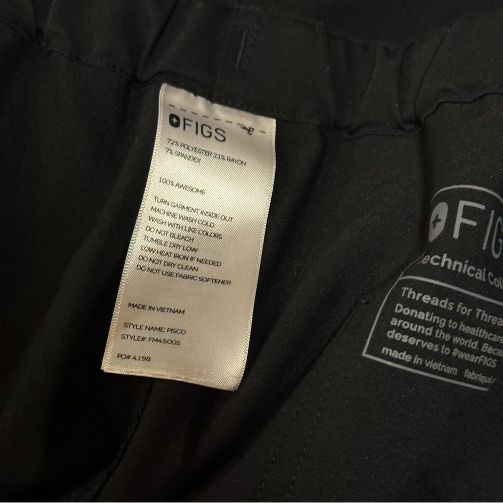 FIGS Technical Collection Mens Scrubs Top XXXL & Bottom XXL Set Black - Picture 14 of 16